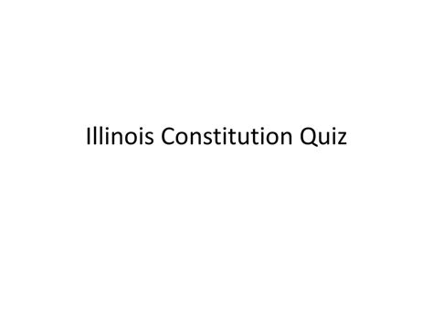 illinois constitution trivia